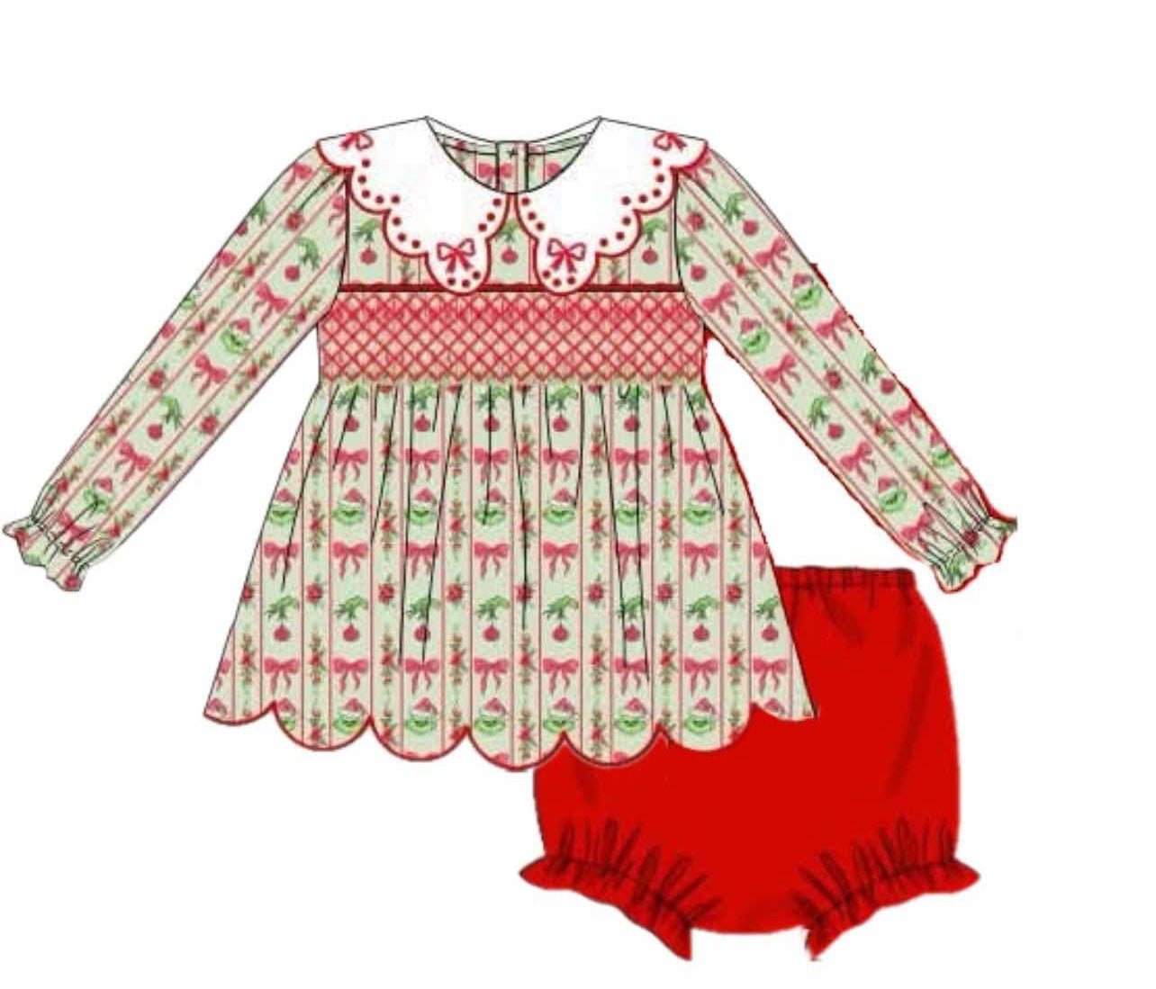 RTS : How the South Stole Christmas Girl Bloomer Set