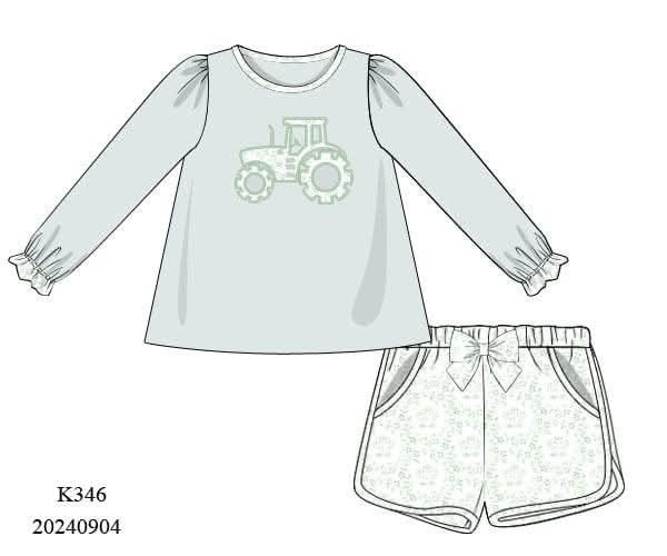 RTS : Girl shorts Tractor Set