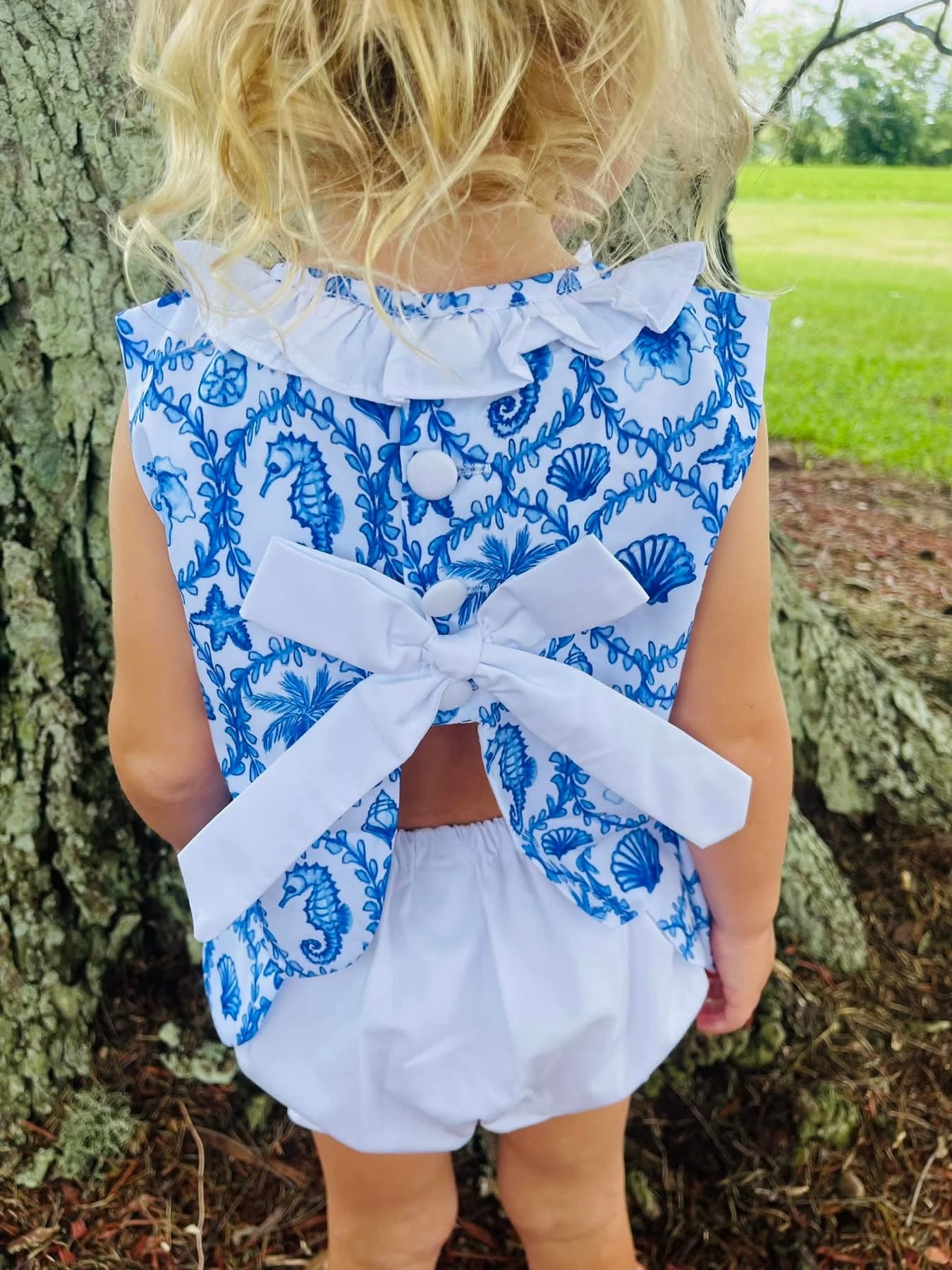 RTS : Ocean Oasis Chinoiserie Bloomer Set