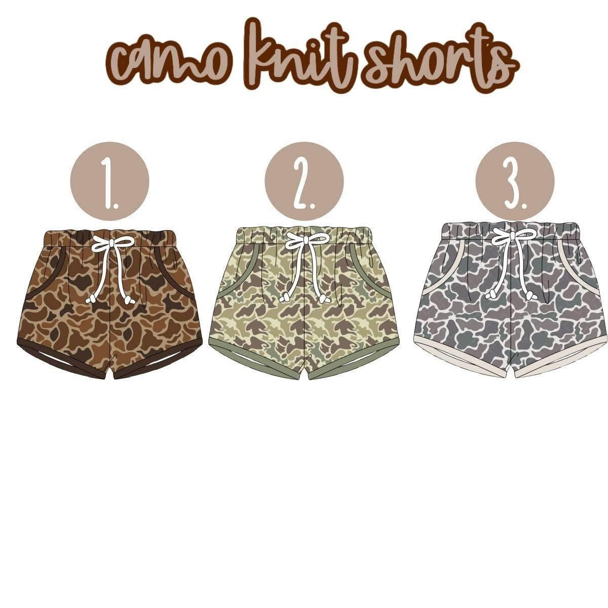 Camo Knit Shorts - ETA July