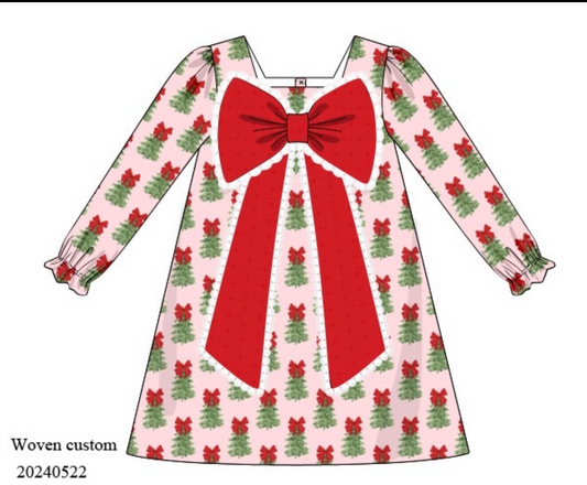 RTS : Bowtiful Christmas Trees Dress