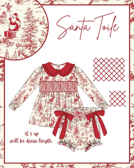PO37 : Santa Toile Girl Set - ETA October