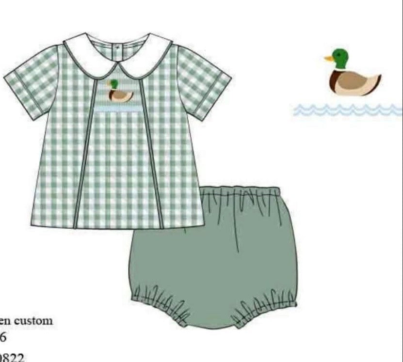 RTS : Dressy Mallard Boy Diaper Set