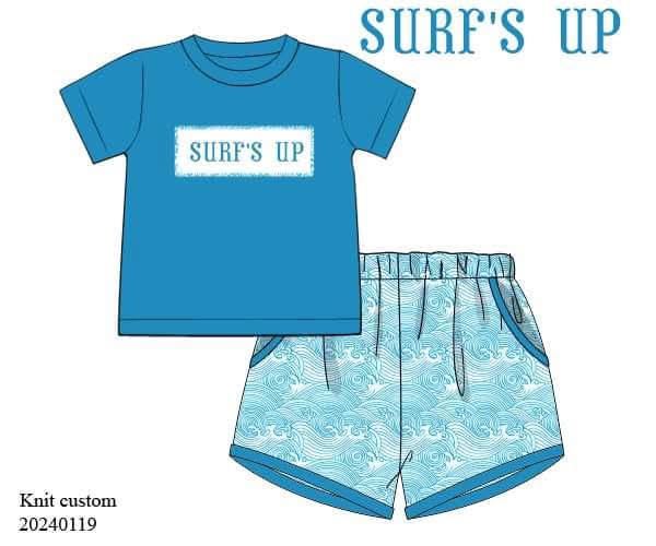 RTS : Waves Boy Smocked Set - STAY SALTY