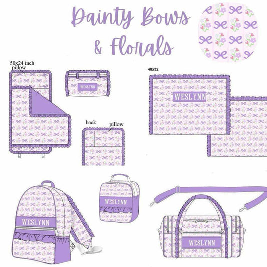 PO22 : Dainty Bows and Florals Luggage