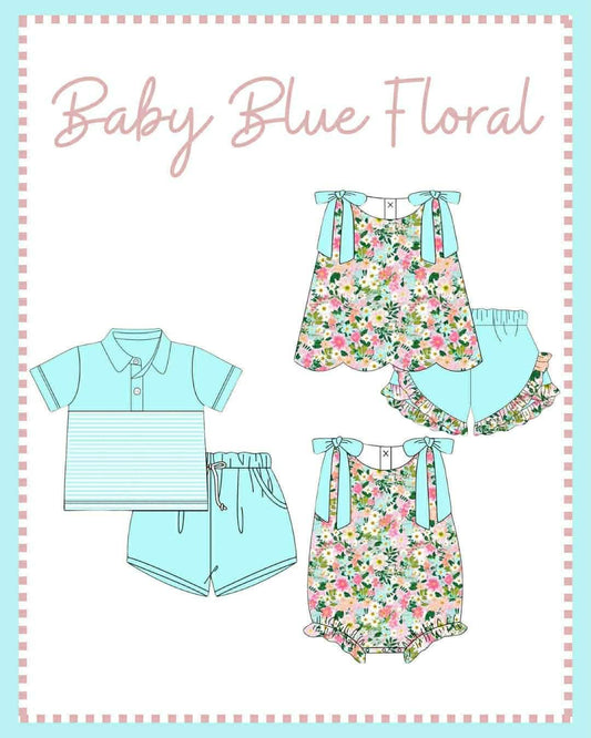Baby Blue Floral - ETA July