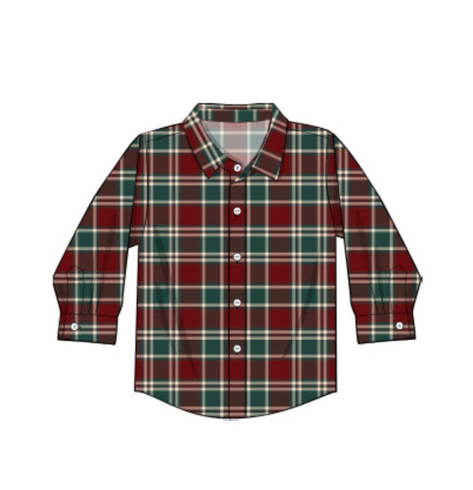 RTS : Dressy Plaid Boy Shirt