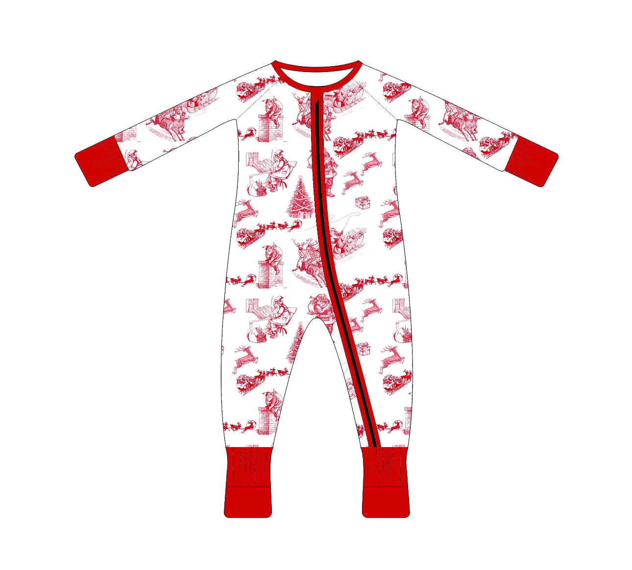 RTS : Santa Toile Bamboo Zippy