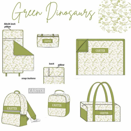 PO22 : Green Dinosaurs Luggage