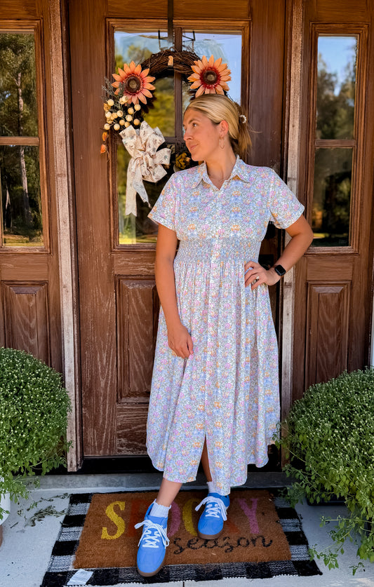 RTS : Grandmillennial Pumpkin Mom Dress