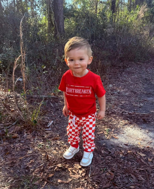 RTS : Smocked Checkered Set “Mama’s Boy”